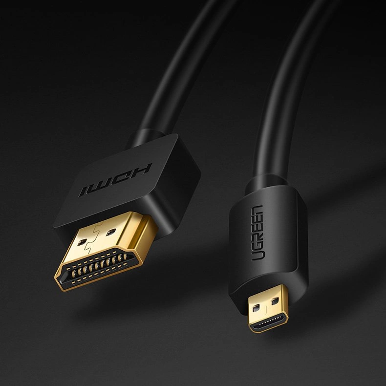 Ugreen HDMI – micro HDMI kabelis 19 pin 2.0v 4K 60Hz 30AWG 1,5 m – juodas (30102) - Image 2