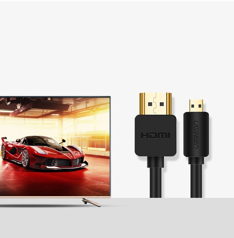Ugreen HDMI – micro HDMI kabelis 19 pin 2.0v 4K 60Hz 30AWG 1,5 m – juodas (30102) - Image 6
