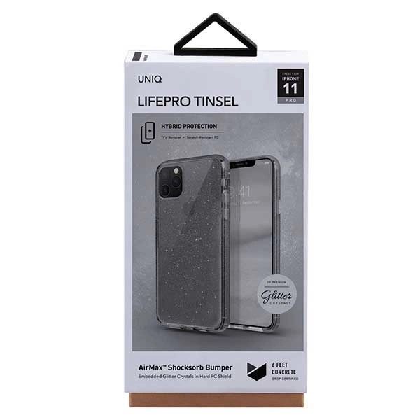 Uniq LifePro Tinsel dėklas iPhone 11 Pro – juodas - Image 5