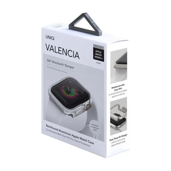 Uniq Valencia dėklas Apple Watch 4/5/6/SE 40 mm – sidabrinis - Image 5