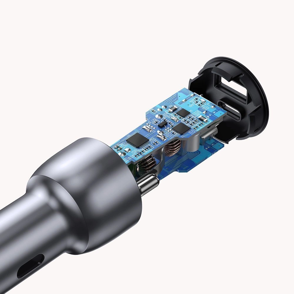 Ugreen automobilinis įkroviklis USB / USB Type-C Quick Charge 3.0 Power Delivery 36W 3A – pilkas (CD213 60980) - Image 3