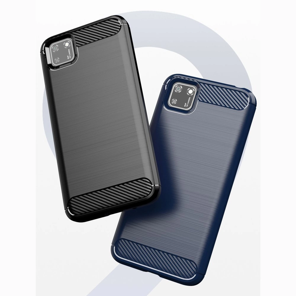 Carbon Case lanksčias TPU dėklas Huawei Y5p – juodas - Image 2