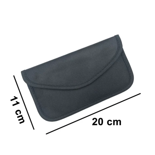 Apsauginis dėklas automobilių raktams su radijo blokavimu, Faradėjaus dėžė 20 cm x 11 cm – juodas - Image 4