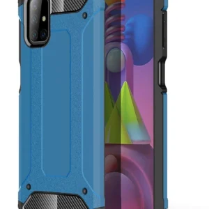 Hybrid Armor Case Tough Rugged Cover for Samsung Galaxy M51 blue
