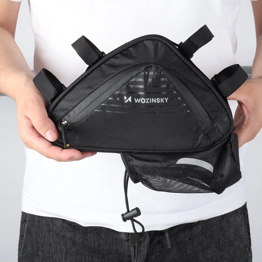 Wozinsky dviračio krepšys 1,5 l po rėmu juodas (WBB23BK) - Image 6