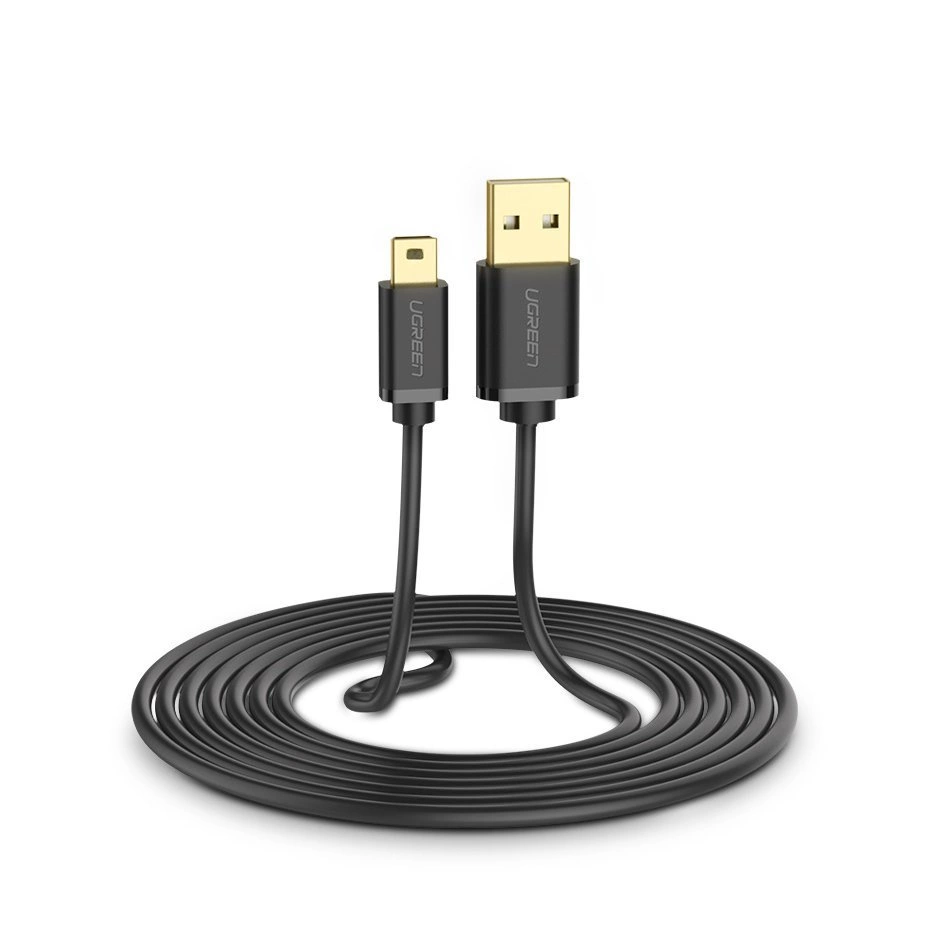 Ugreen USB – mini USB kabelis 480 Mbps 3 m juodas (US132 10386) - Image 3