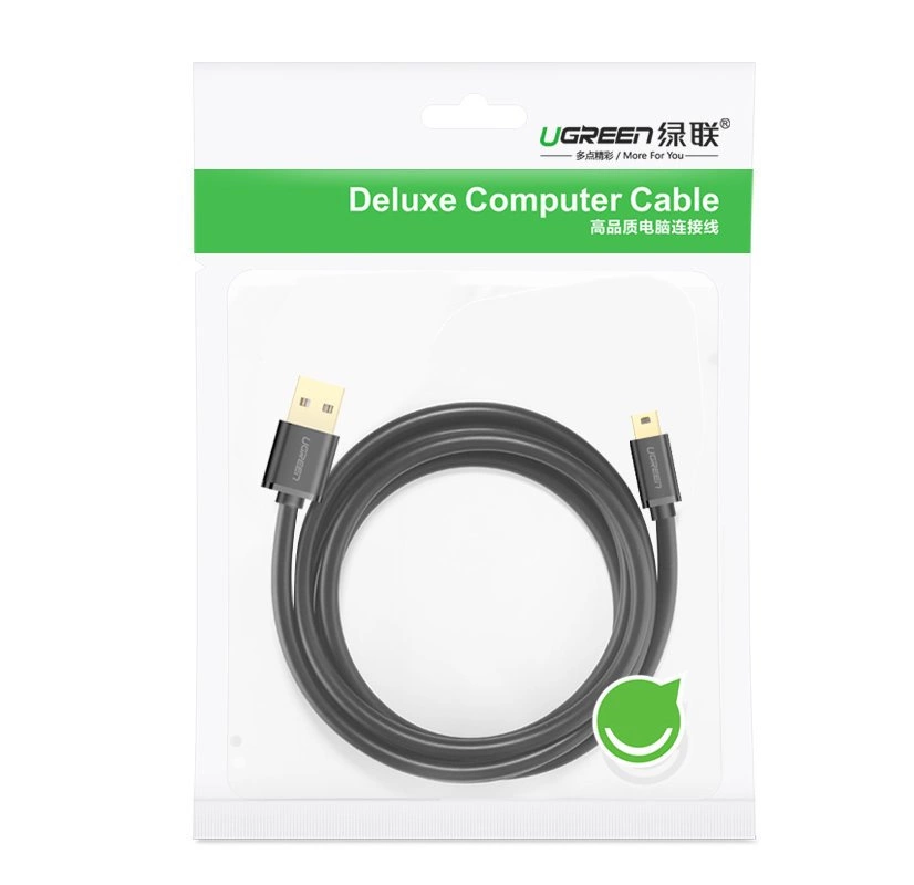 Ugreen USB – mini USB kabelis 480 Mbps 3 m juodas (US132 10386) - Image 5