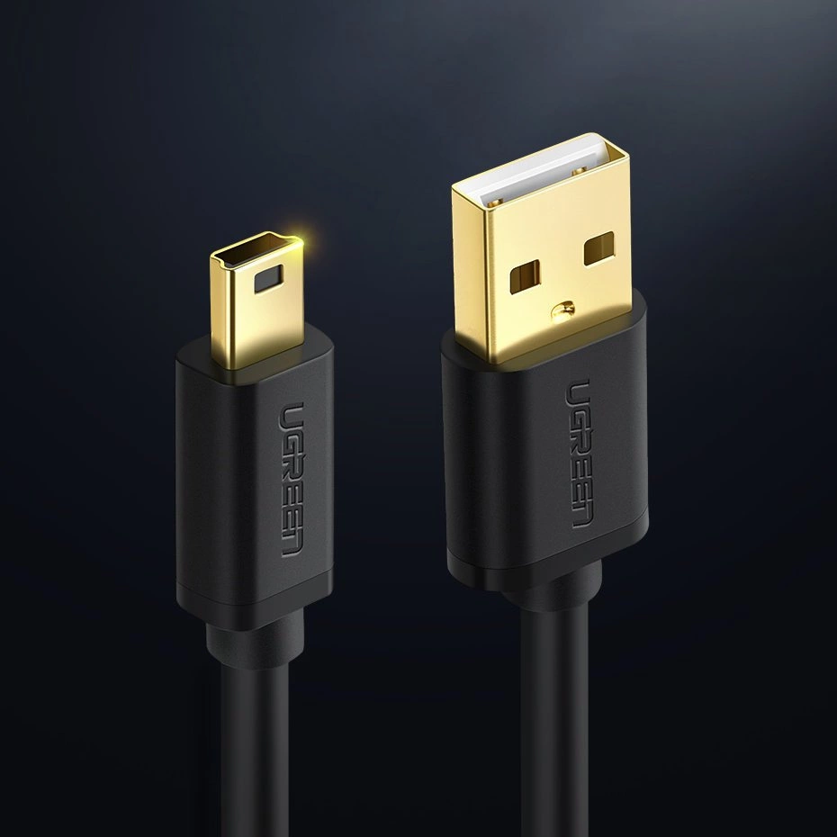 Ugreen USB – mini USB kabelis 480 Mbps 3 m juodas (US132 10386) - Image 6