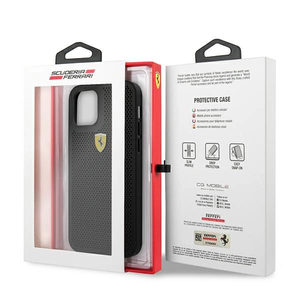 Ferrari FESPEHCP12MBK iPhone 12/12 Pro 6,1" juodas hardcase On Track Perforated - Image 11