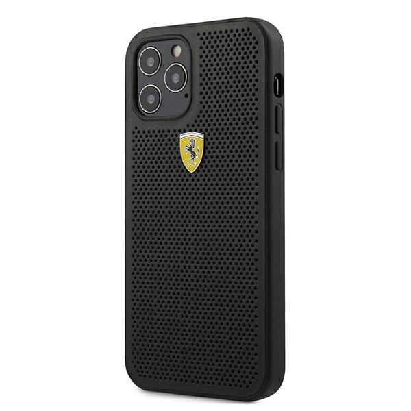 Ferrari FESPEHCP12MBK iPhone 12/12 Pro 6,1" juodas hardcase On Track Perforated - Image 2