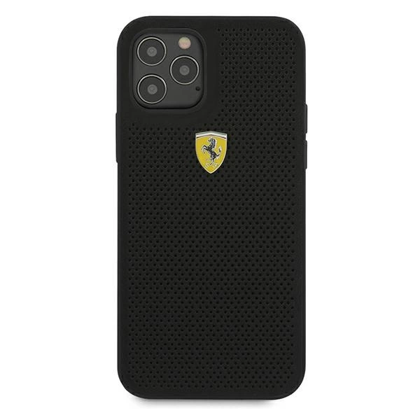 Ferrari FESPEHCP12MBK iPhone 12/12 Pro 6,1" juodas hardcase On Track Perforated - Image 3