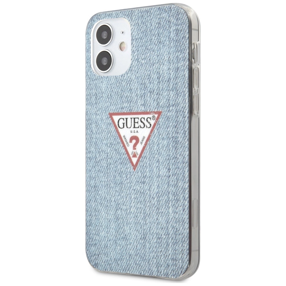 Guess GUHCP12SPCUJULLB iPhone 12 mini 5,4" mėlyna/light blue kieta dėklas Džinsų kolekcija - Image 2