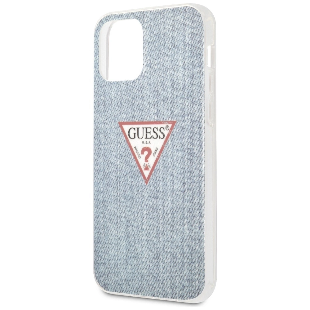 Guess GUHCP12SPCUJULLB iPhone 12 mini 5,4" mėlyna/light blue kieta dėklas Džinsų kolekcija - Image 6