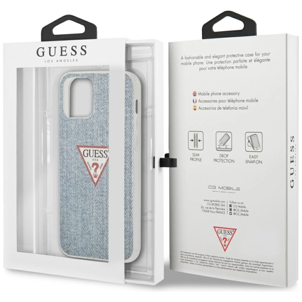 Guess GUHCP12SPCUJULLB iPhone 12 mini 5,4" mėlyna/light blue kieta dėklas Džinsų kolekcija - Image 8