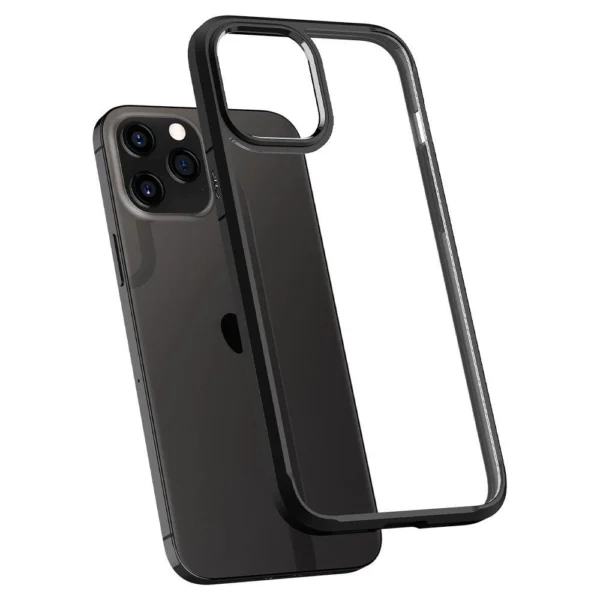 Spigen Ultra Hybrid dėklas iPhone 12 / iPhone 12 Pro - matinė juoda - Image 6