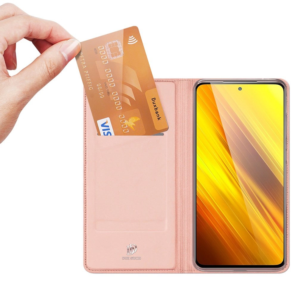 DUX DUCIS Skin Pro knyginio tipo dėklas Xiaomi Poco X3 NFC / Poco X3 Pro - rožinis - Image 2