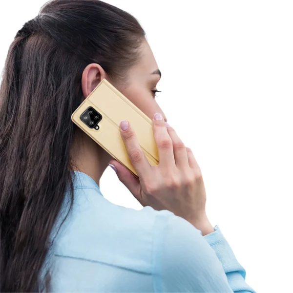 DUX DUCIS Skin Pro knyginio tipo dėklas Samsung Galaxy A42 5G - auksinis - Image 9