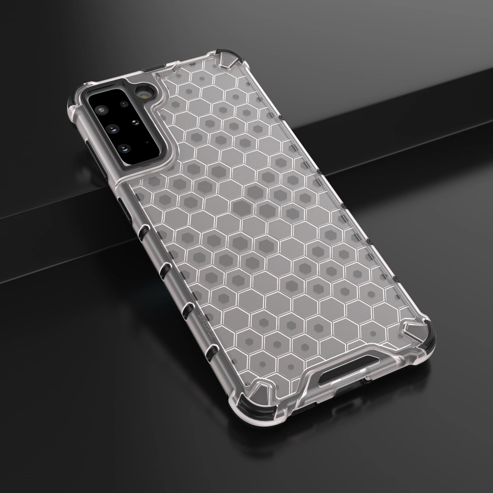 Honeycomb Case tvirtas dėklas su TPU apsauga Samsung Galaxy S21+ 5G, skaidrus - Image 14
