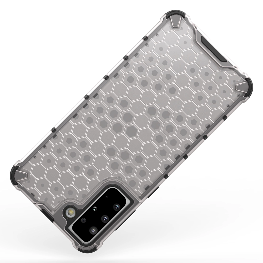 Honeycomb Case tvirtas dėklas su TPU apsauga Samsung Galaxy S21+ 5G, skaidrus - Image 6