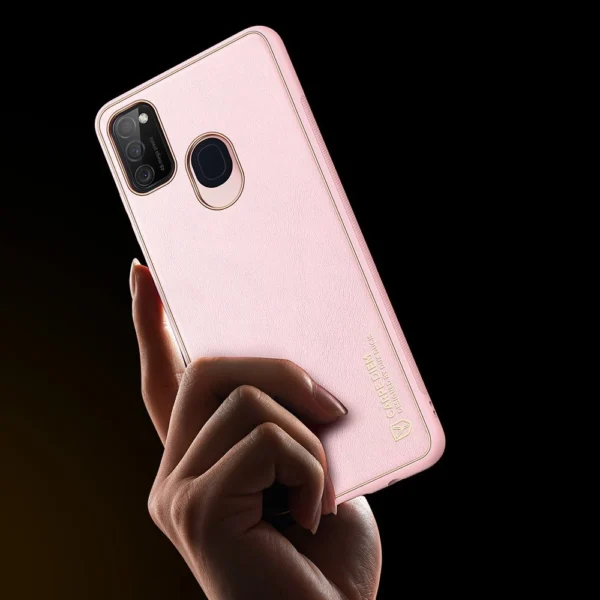 Dux Ducis Yolo elegantiškas dėklas iš minkšto TPU ir PU odos Samsung Galaxy M30s, rožinis - Image 9