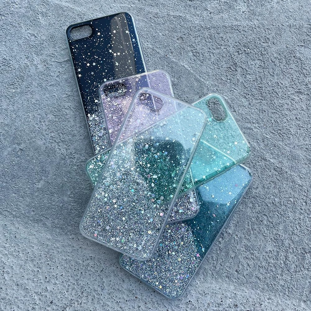 Wozinsky Star Glitter Shining dėklas Samsung Galaxy A42 5G žalias - Image 2