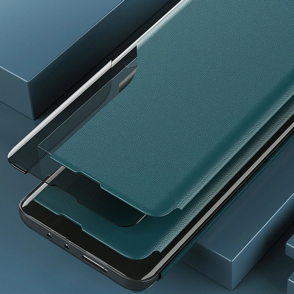 Eco Leather View Case elegantiškas knygos tipo dėklas su stovėjimo funkcija Samsung Galaxy A72 4G – raudonas - Image 11