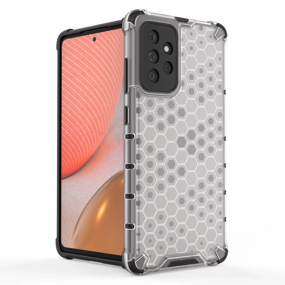 Honeycomb Case tvirtas dėklas su TPU buferiu Samsung Galaxy A72 4G – skaidrus - Image 2