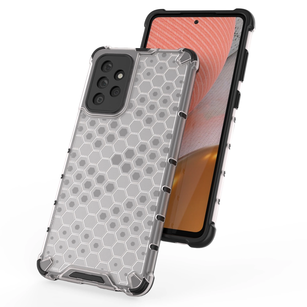 Honeycomb Case tvirtas dėklas su TPU buferiu Samsung Galaxy A72 4G – skaidrus - Image 6