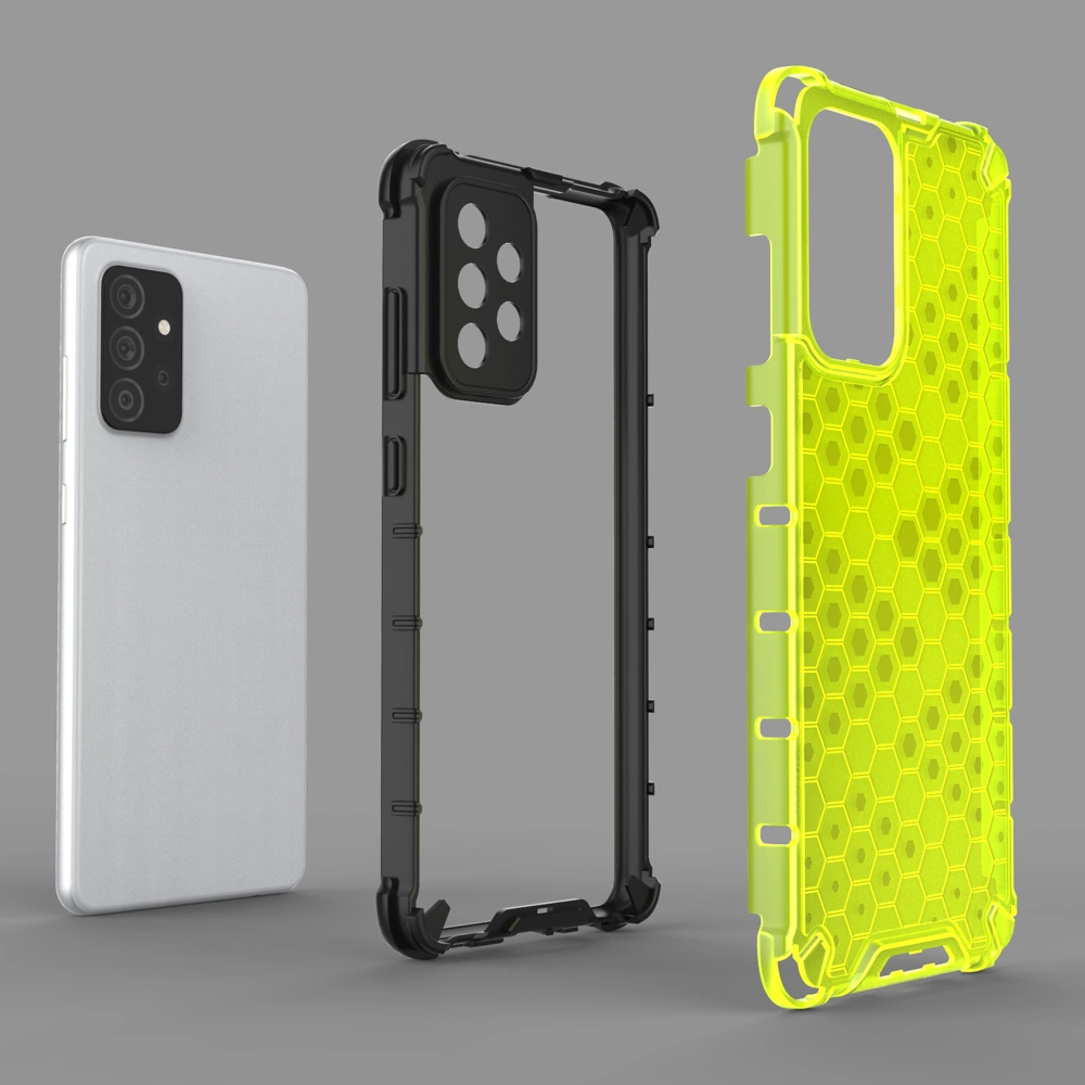 Honeycomb Case tvirtas dėklas su TPU buferiu Samsung Galaxy A72 4G – skaidrus - Image 7