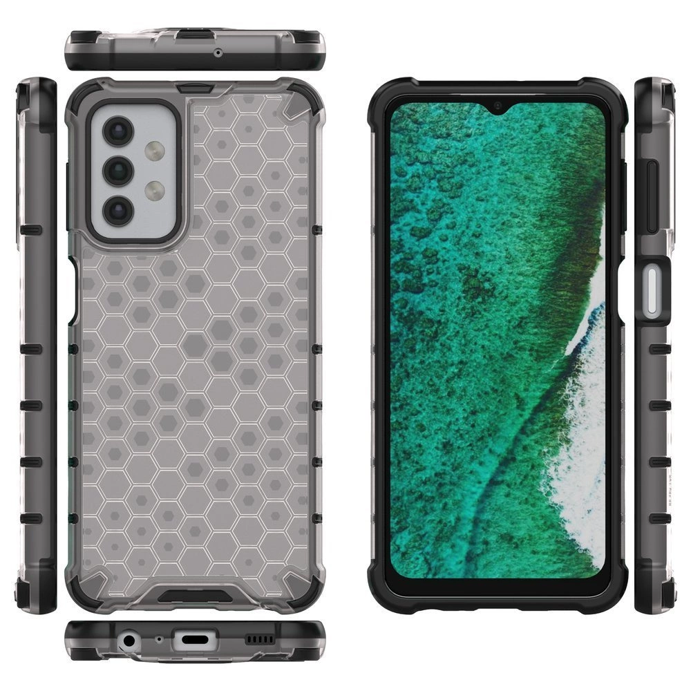 Honeycomb Case tvirtas dėklas su TPU buferiu Samsung Galaxy A32 5G – skaidrus - Image 2