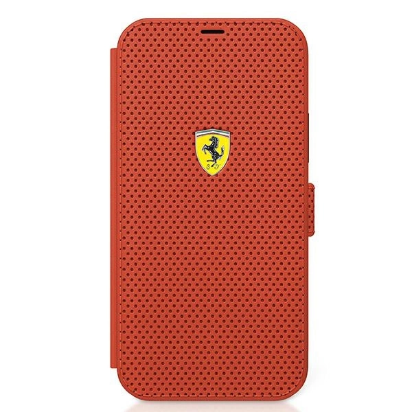 Ferrari FESPEFLBKP12SRE iPhone 12 mini 5,4'' – raudonas/raudonas book On Track Perforated - Image 4