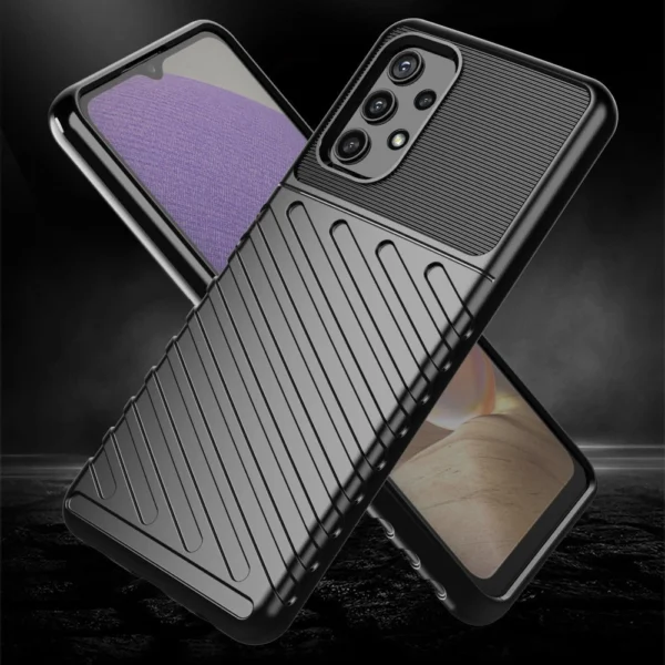 Thunder Case lankstus tvirtas TPU dėklas Samsung Galaxy A72 4G juodas - Image 2