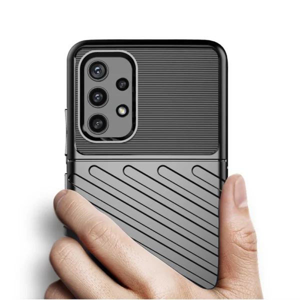 Thunder Case lankstus tvirtas TPU dėklas Samsung Galaxy A72 4G juodas - Image 3