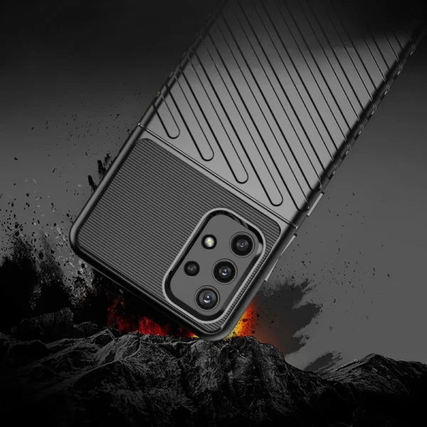 Thunder Case lankstus tvirtas TPU dėklas Samsung Galaxy A72 4G juodas - Image 4