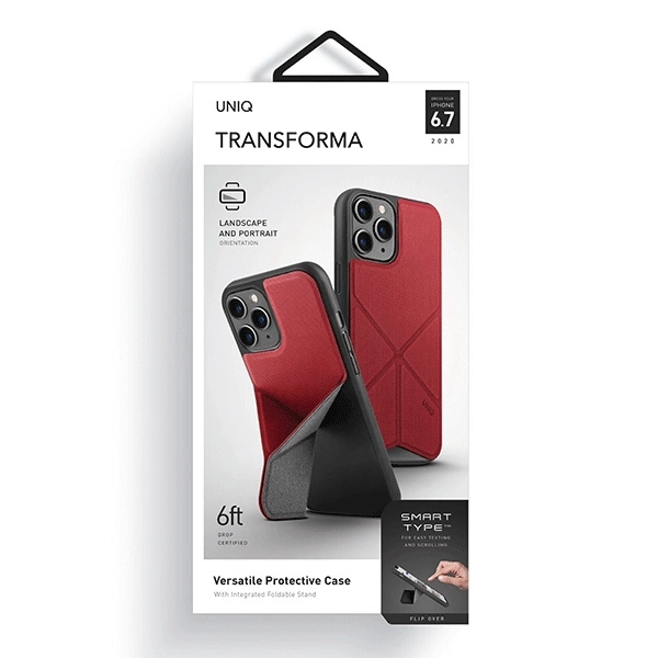Uniq Transforma dėklas iPhone 12 Pro Max - raudonas - Image 7