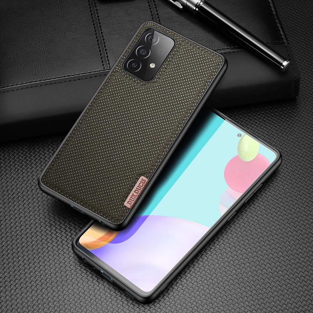 Dux Ducis Fino dėklas su nailono danga Samsung Galaxy A72 4G žalias - Image 2