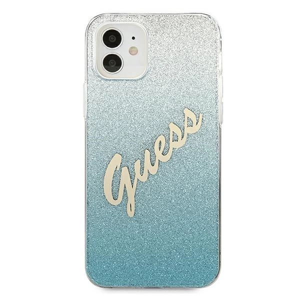 Guess GUHCP12SPCUGLSBL iPhone 12 mini 5.4" mėlynas/mėlynas kietas dėklas Blizgus gradientinis raštas - Image 3