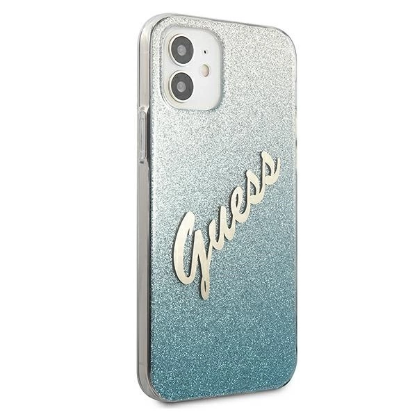 Guess GUHCP12SPCUGLSBL iPhone 12 mini 5.4" mėlynas/mėlynas kietas dėklas Blizgus gradientinis raštas - Image 4