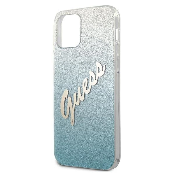 Guess GUHCP12SPCUGLSBL iPhone 12 mini 5.4" mėlynas/mėlynas kietas dėklas Blizgus gradientinis raštas - Image 6