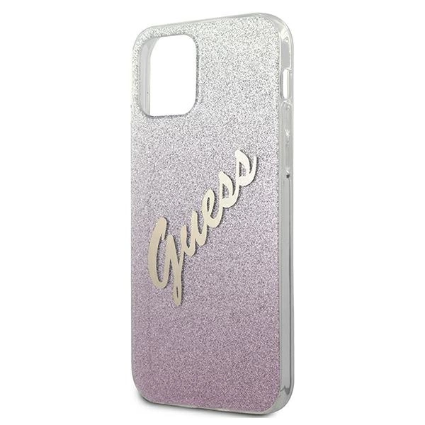 Guess GUHCP12SPCUGLSPI iPhone 12 mini 5.4" rožinis/rožinis kietas dėklas Blizgus gradientinis raštas - Image 6