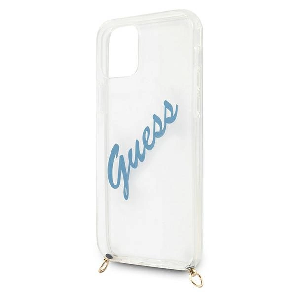 Guess GUHCP12SCRTVSBL iPhone 12 mini 5.4" mėlynas/mėlynas kietas dėklas Script Vintage - Image 5
