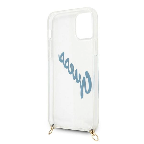 Guess GUHCP12SCRTVSBL iPhone 12 mini 5.4" mėlynas/mėlynas kietas dėklas Script Vintage - Image 6