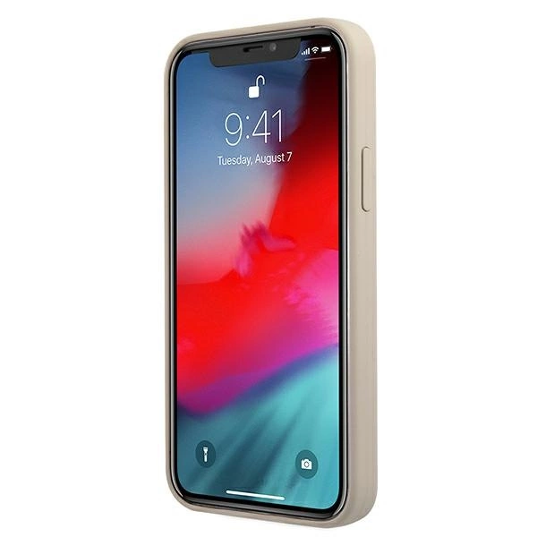 Guess GUHCP12SLSVSGP iPhone 12 mini 5.4" pilkai rožinis/pilkas rožinis kietas dėklas silikoninis Vintage - Image 5