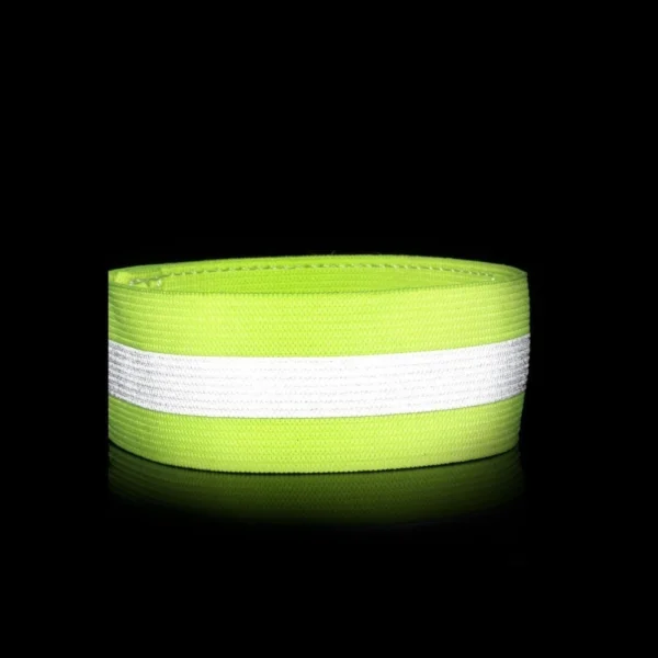 Atšvaitinis raištis rankai dviračiui, bėgimui su Velcro 4 cm geltonas - Image 3