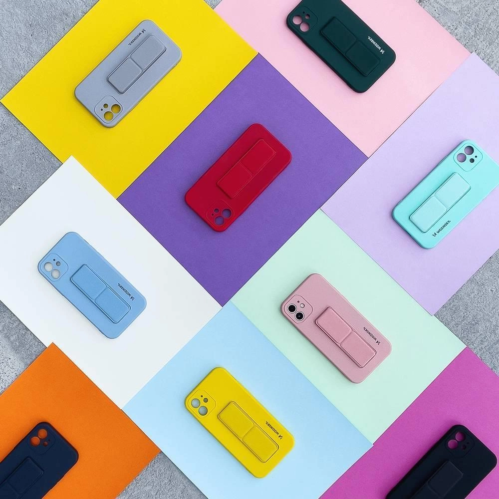 Wozinsky Kickstand Case silikoninis dėklas su stovu Samsung Galaxy S21 Ultra 5G šviesiai mėlynas - Image 11