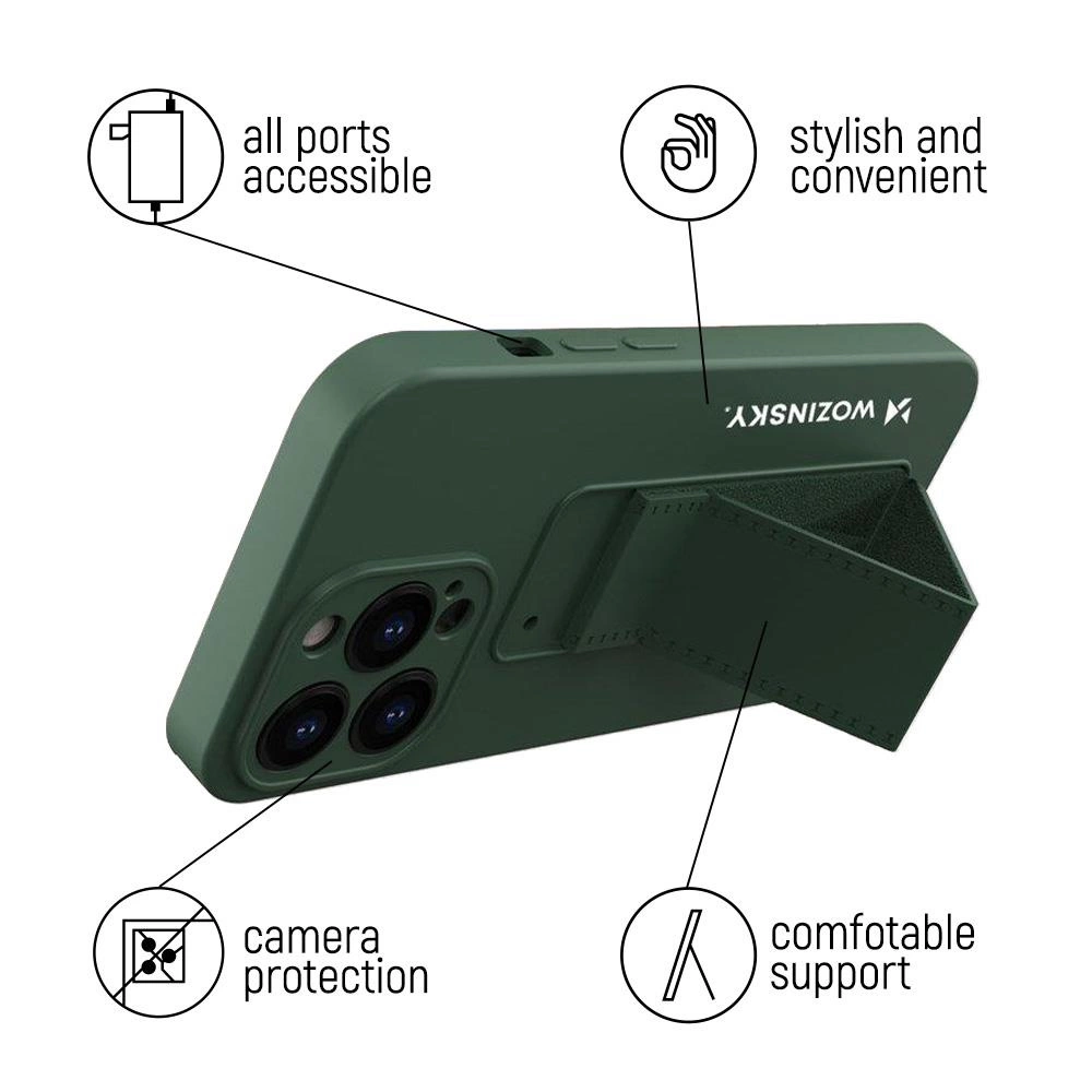 Wozinsky Kickstand Case silikoninis dėklas su stovu Samsung Galaxy S21 Ultra 5G šviesiai mėlynas - Image 2