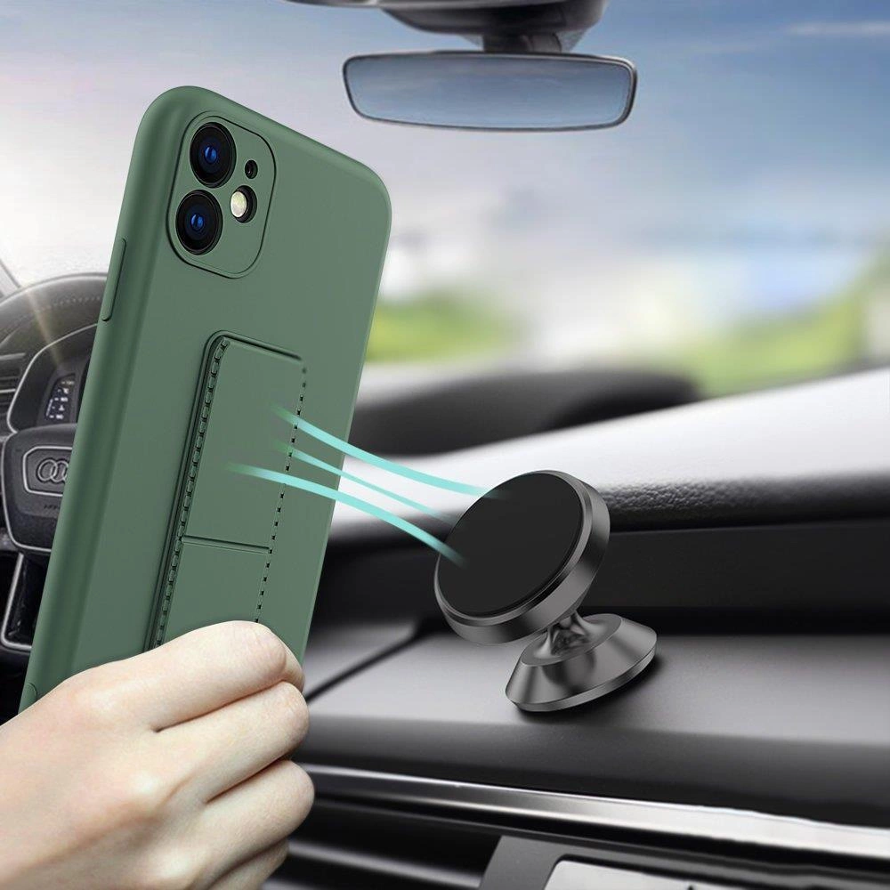 Wozinsky Kickstand Case silikoninis dėklas su stovu Samsung Galaxy S21 Ultra 5G šviesiai mėlynas - Image 5