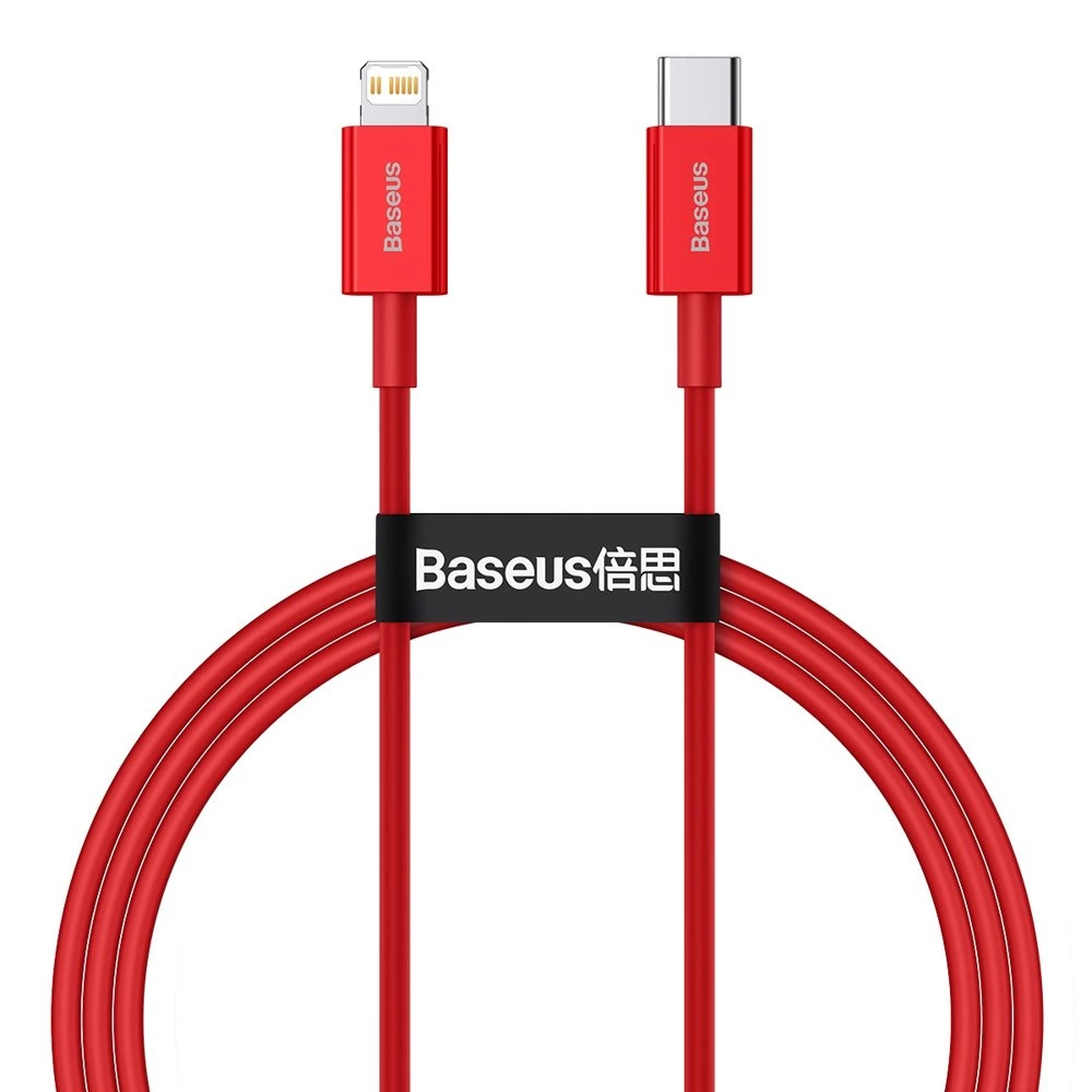 Baseus Superior Series USB-C / Lightning PD 20W cable 1 m - red