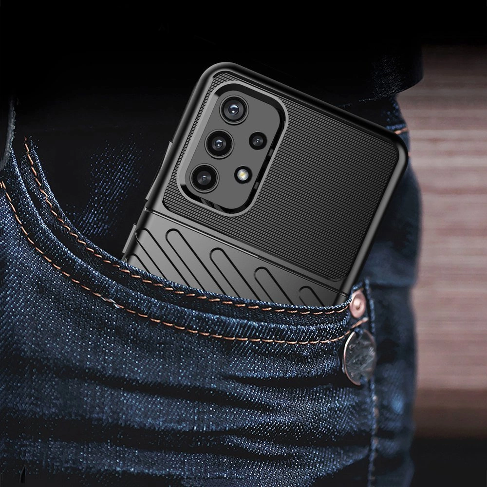 Thunder Case lanksčios, tvirtos TPU dangos dėklas Samsung Galaxy A32 4G juodas - Image 10