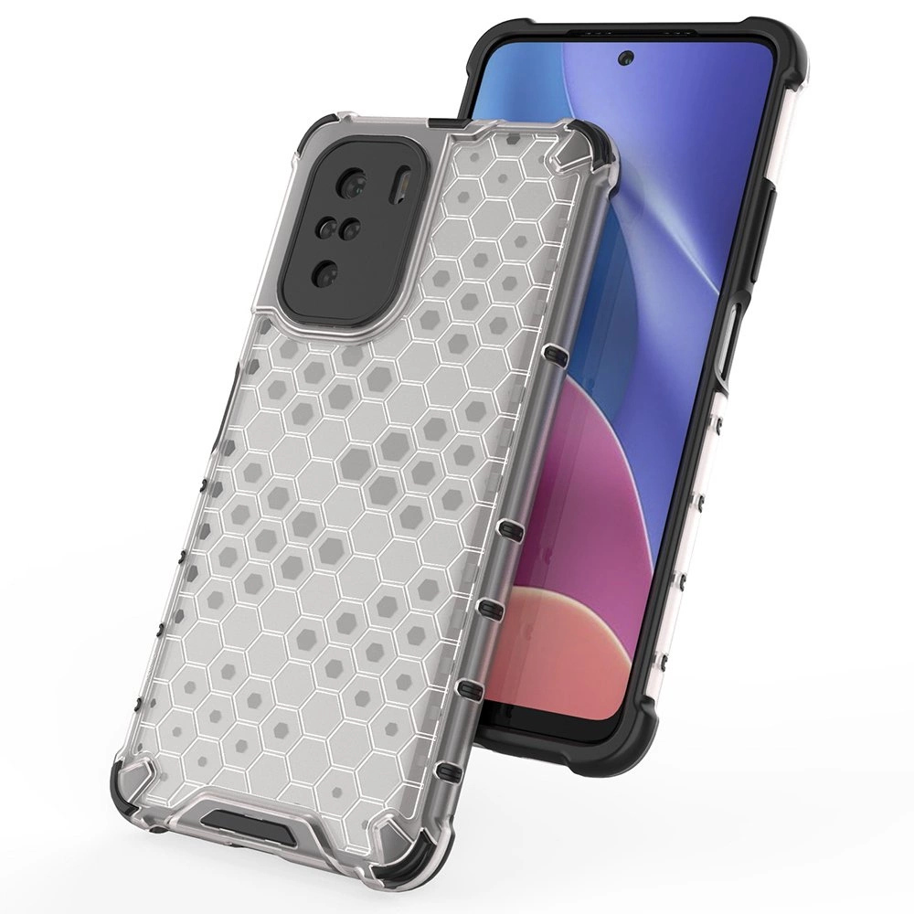Honeycomb Case apsauginis dėklas su TPU apsauga Xiaomi Redmi K40 Pro+ / K40 Pro / K40 / Poco F3 juodas - Image 8
